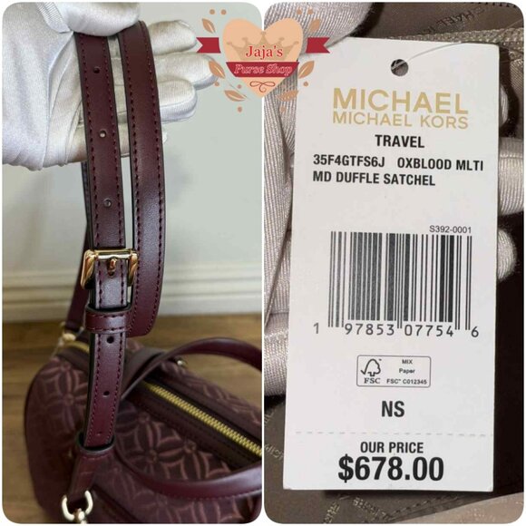 💟Michael Kors Signature Canvas-Leather Satchel & Crossbody Purse💟 - Picture 5 of 17